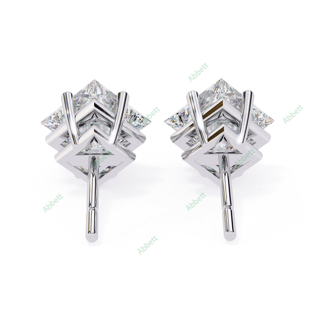 Princess Four Prong Studs Earring STFO1318