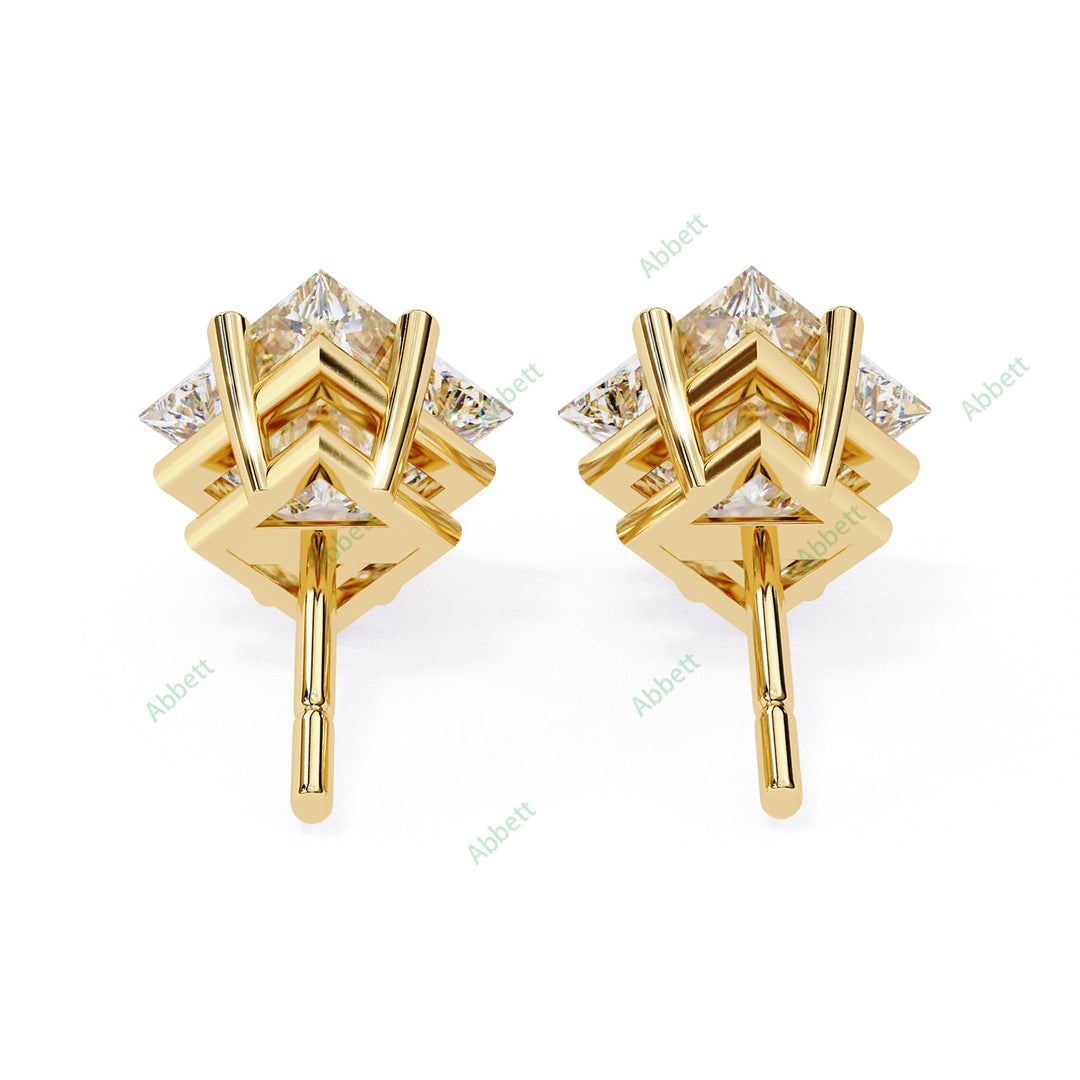 Princess Four Prong Studs Earring STFO1318