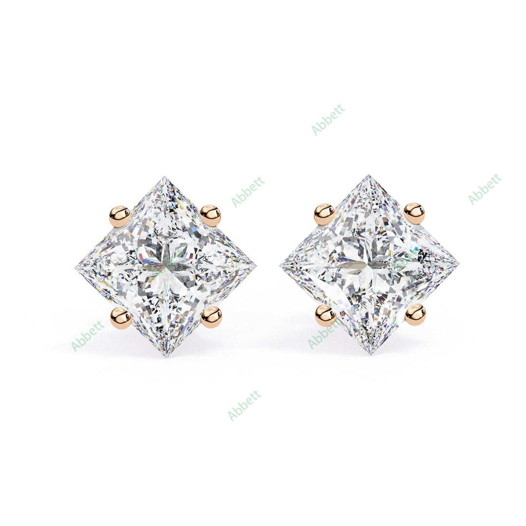Princess Four Prong Studs Earring STFO1318