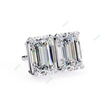 Load image into Gallery viewer, Emerald Four Prong Studs Earring STFO1324
