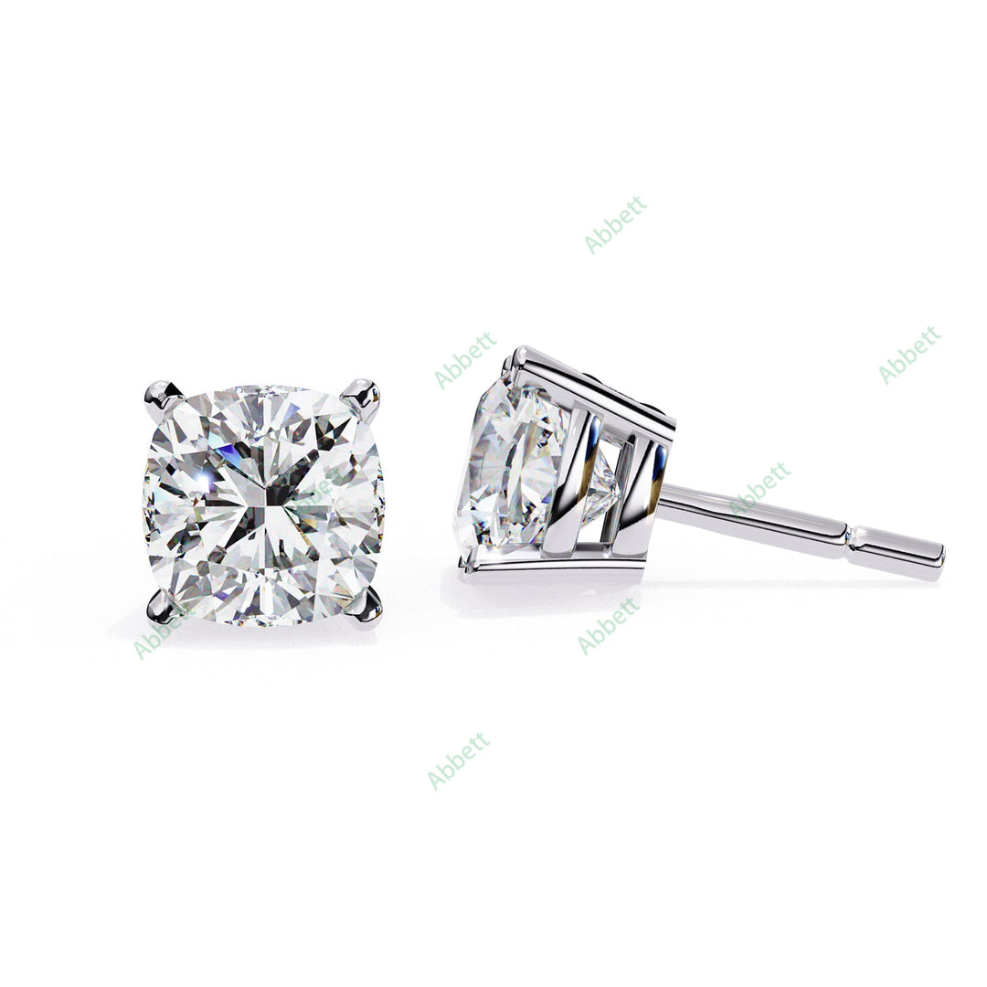 Cushion Four Prong Studs Earring STFO1326