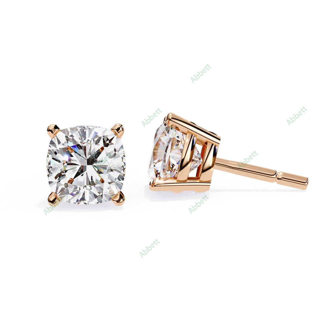 Cushion Four Prong Studs Earring STFO1326
