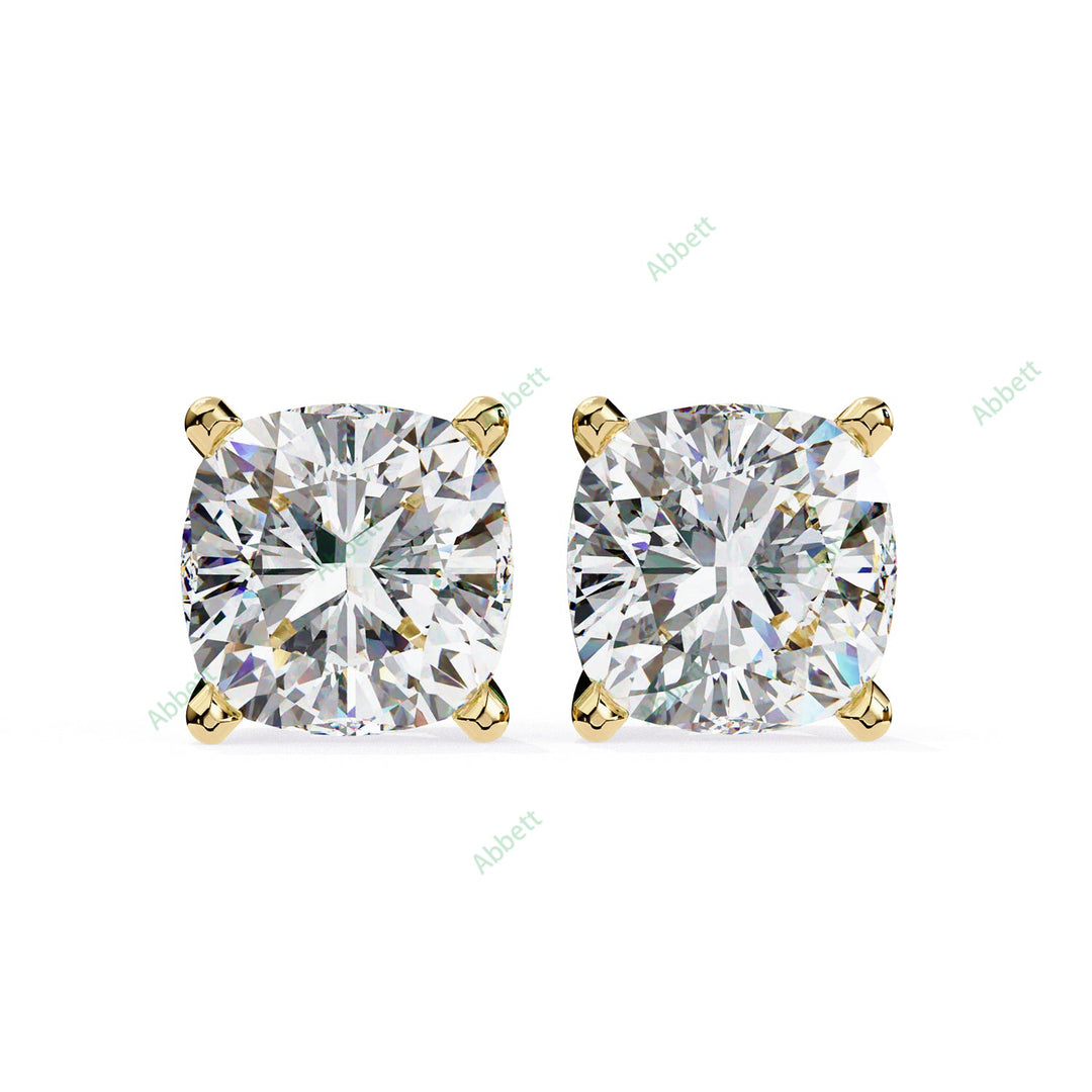 Cushion Four Prong Studs Earring STFO1326