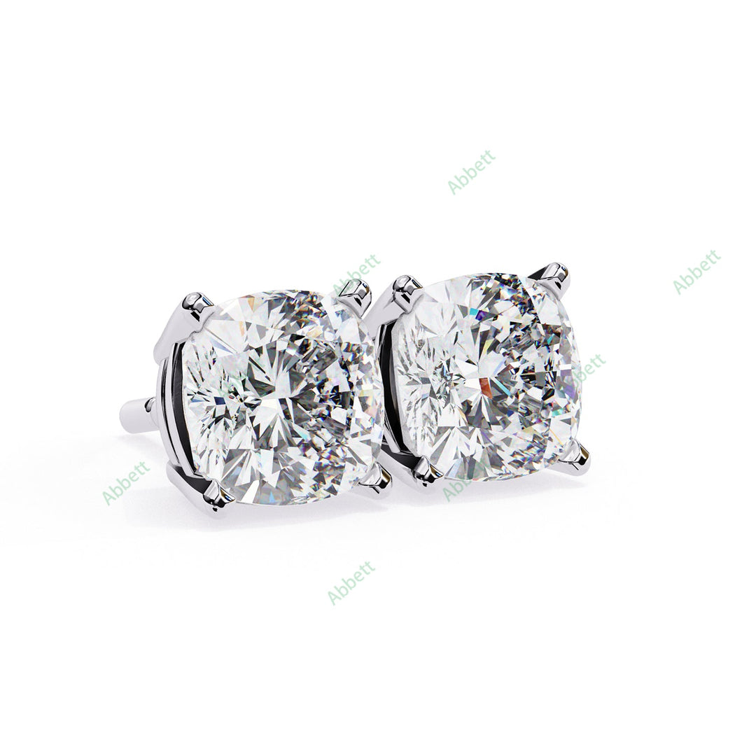 Cushion Four Prong Studs Earring STFO1326