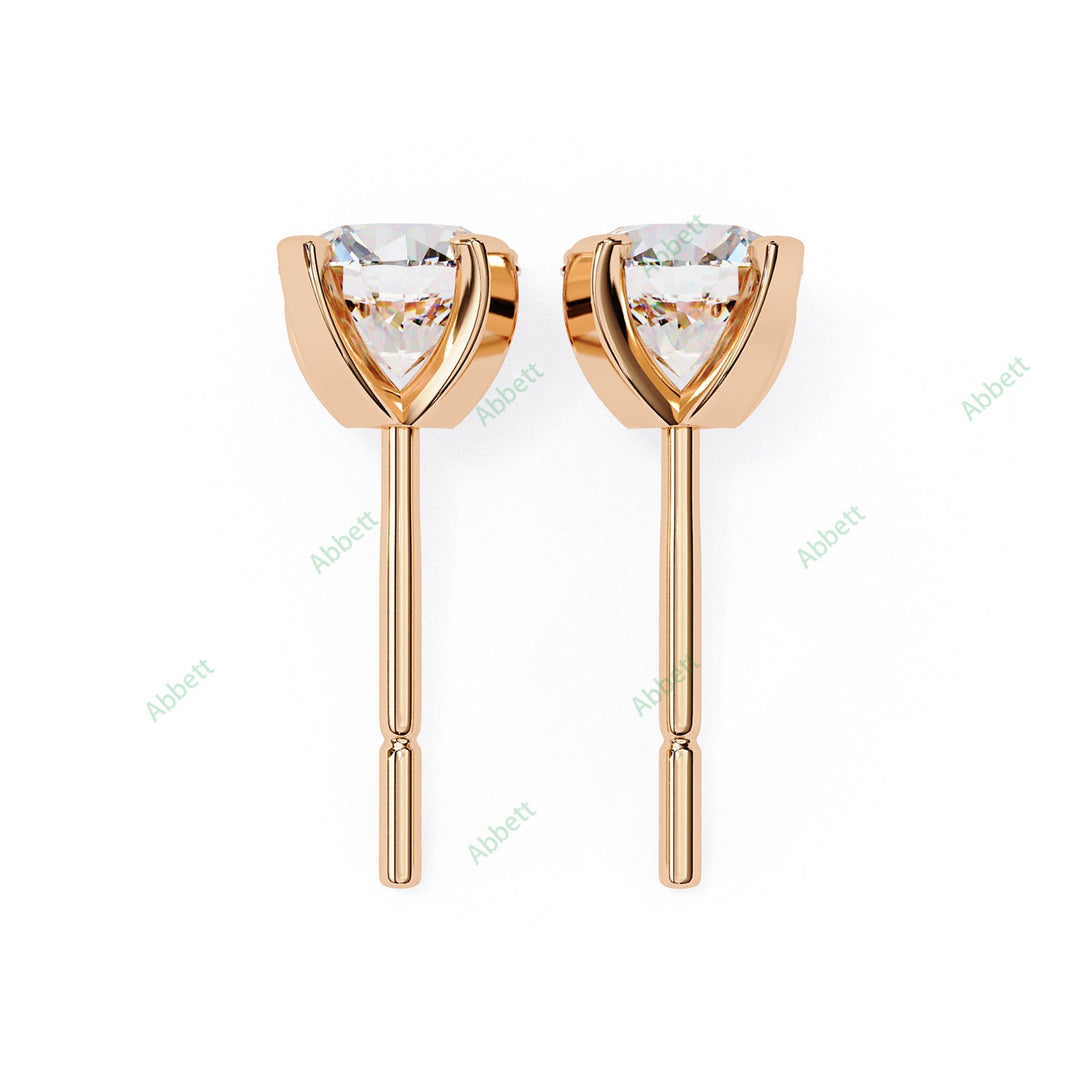 Round Four Prong Studs Earring STFO1327