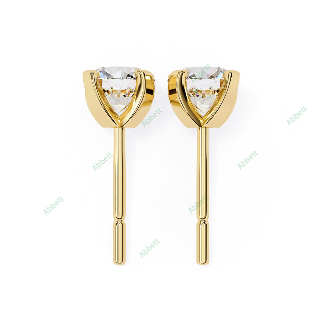 Round Four Prong Studs Earring STFO1327