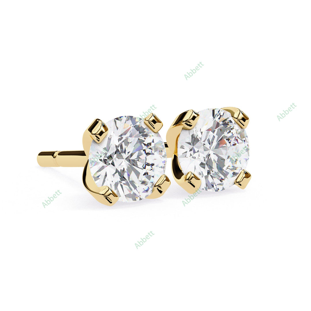 Round Four Prong Studs Earring STFO1327