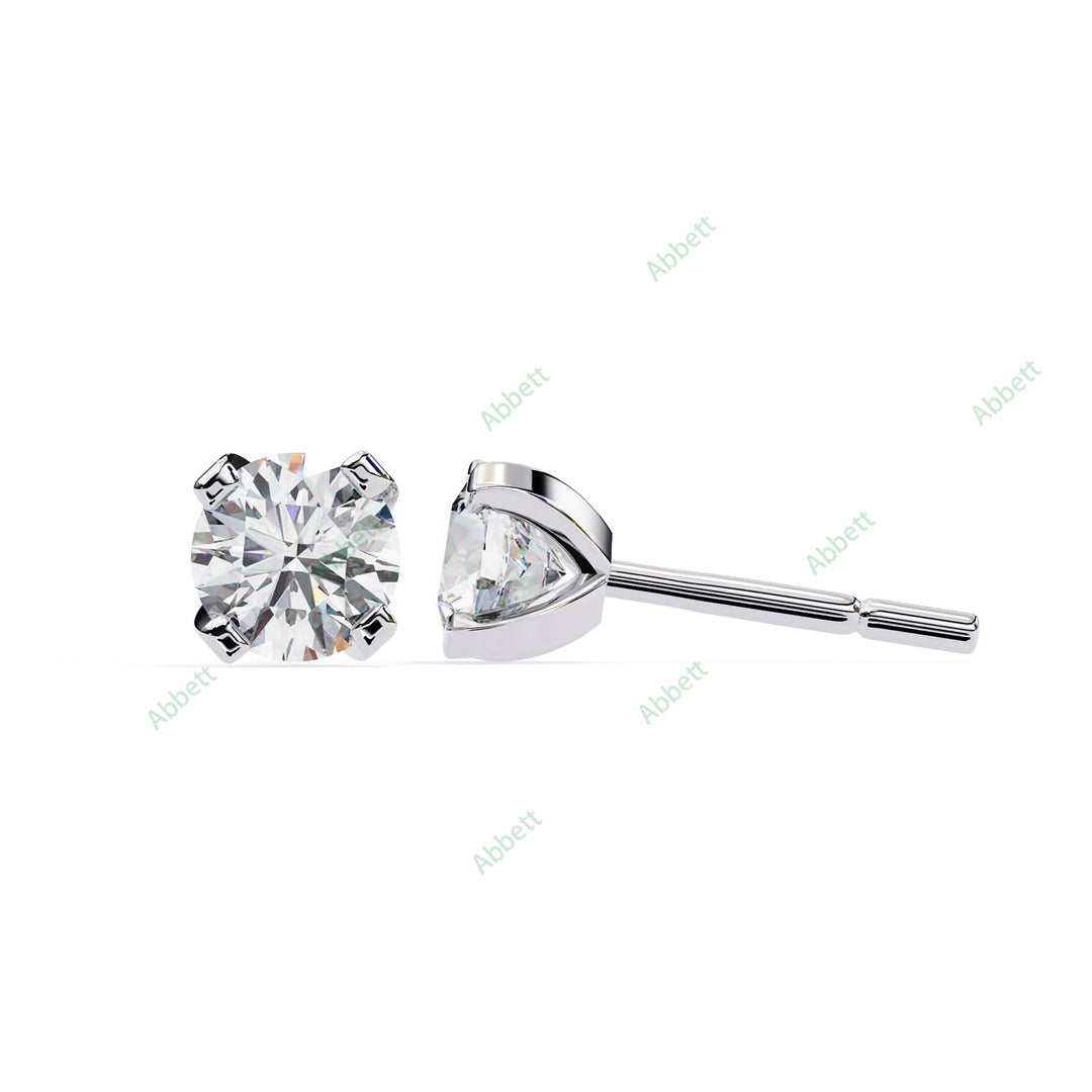 Round Four Prong Studs Earring STFO1327
