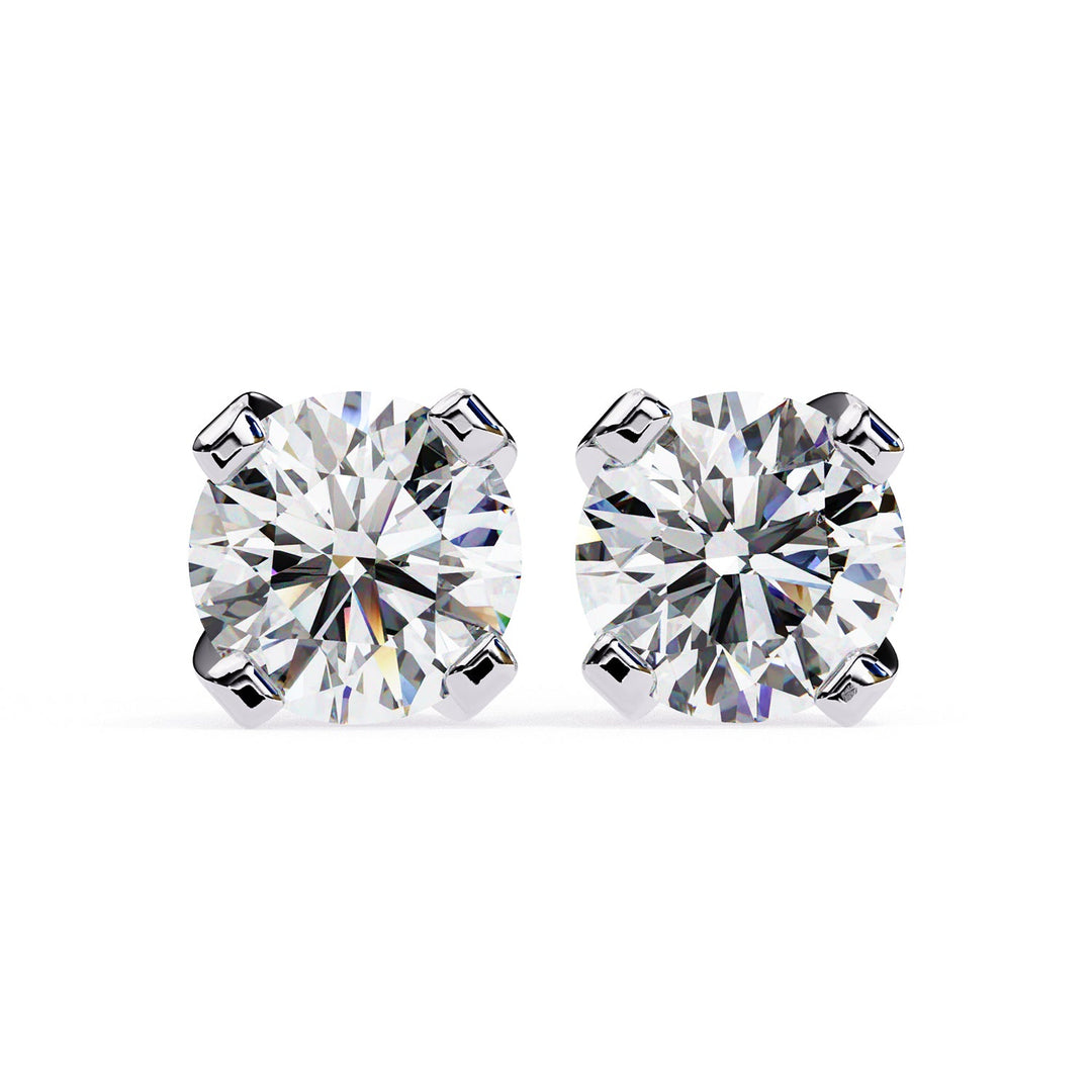 Round Four Prong Studs Earring STFO1327