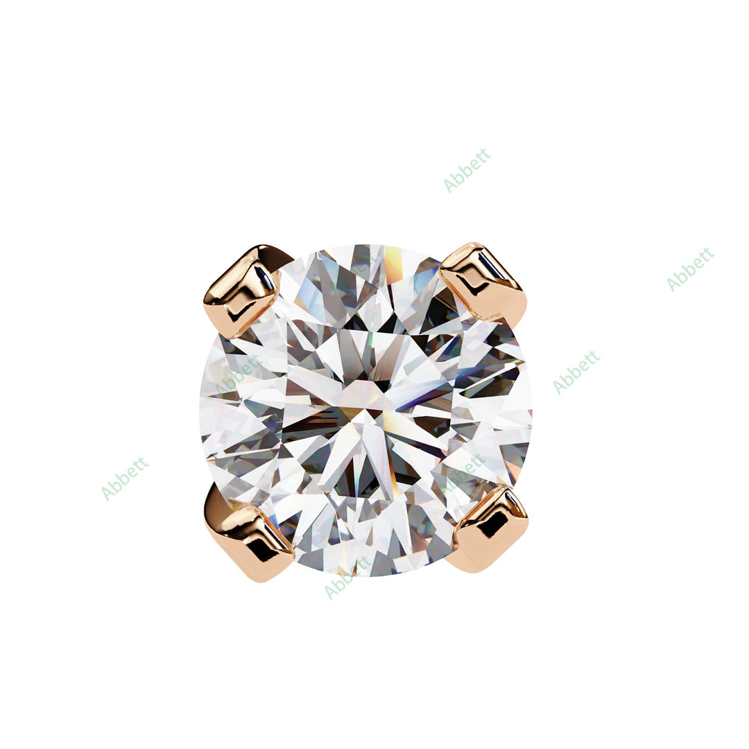Round Four Prong Studs Earring STFO1327