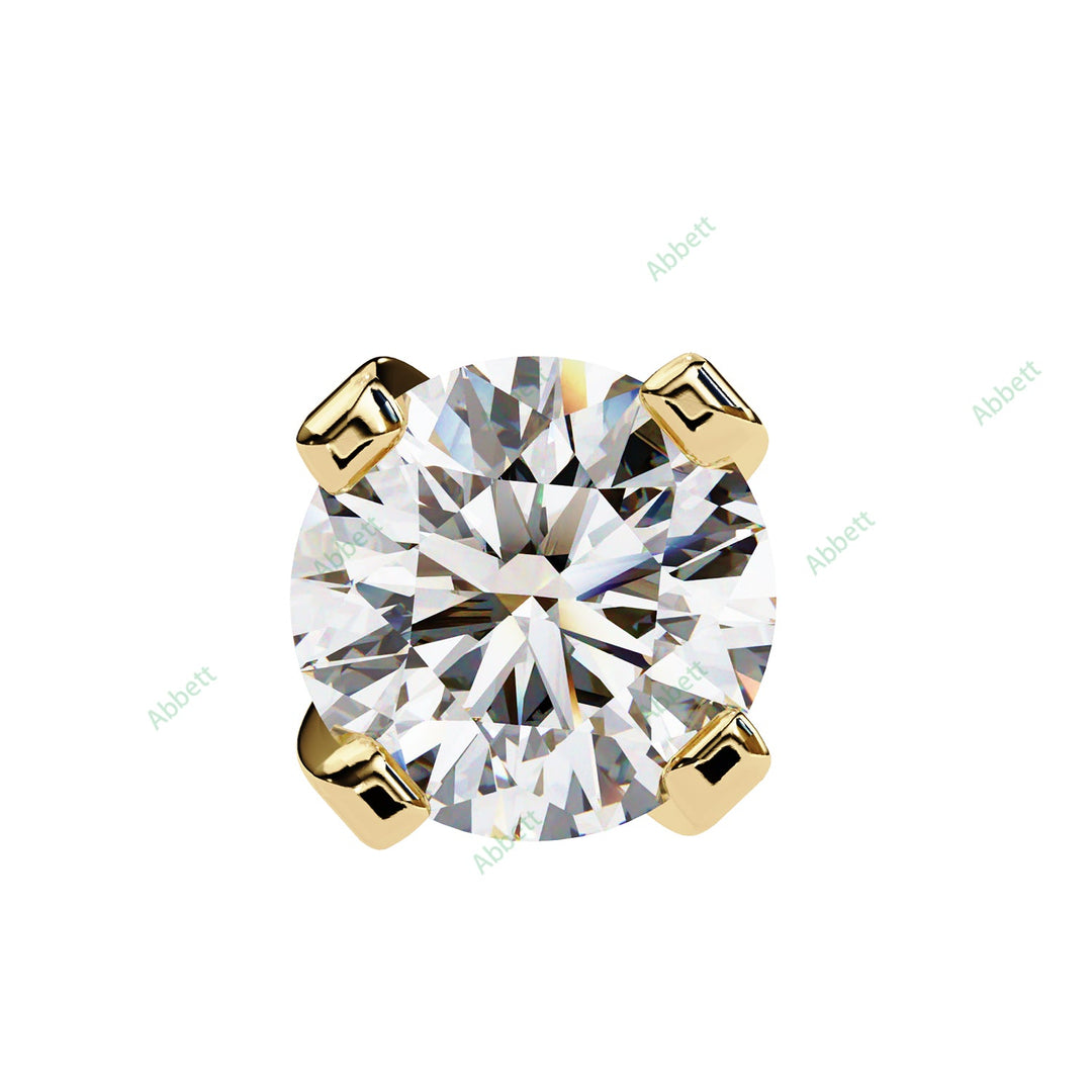 Round Four Prong Studs Earring STFO1327