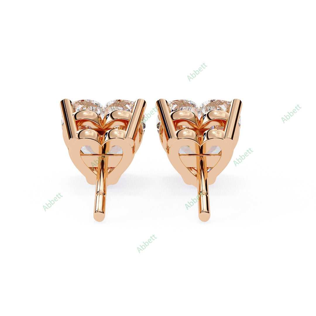 Heart Four Prong Studs Earring STFO1328