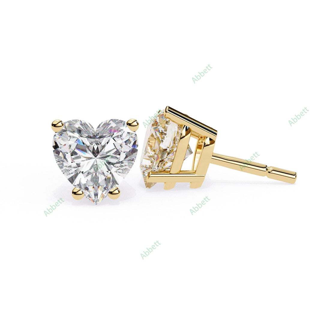 Heart Four Prong Studs Earring STFO1328