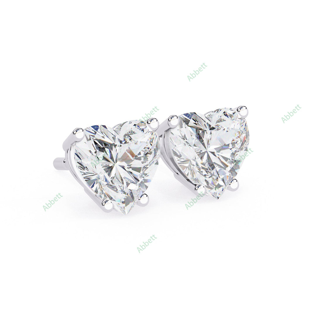 Heart Four Prong Studs Earring STFO1328