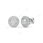 Load image into Gallery viewer, Bezel Halo Stud Earring STHA023
