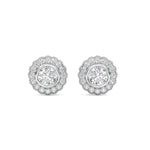 Load image into Gallery viewer, Bezel Halo Stud Earring STHA023
