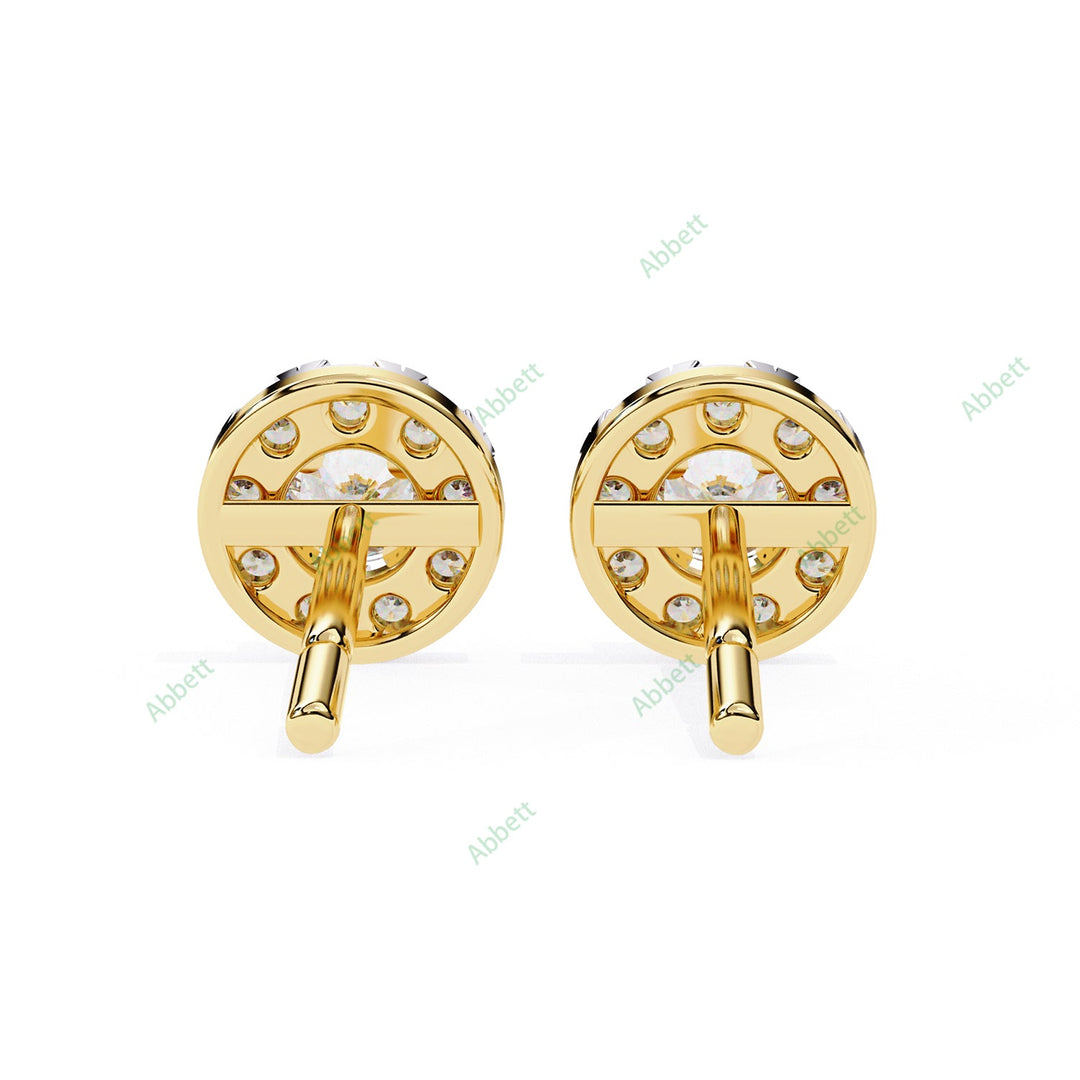 Round Halo Studs Earring STHA1337