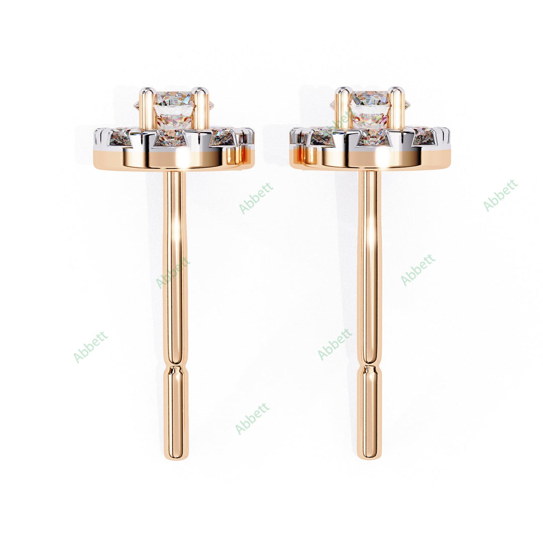 Round Halo Studs Earring STHA1337