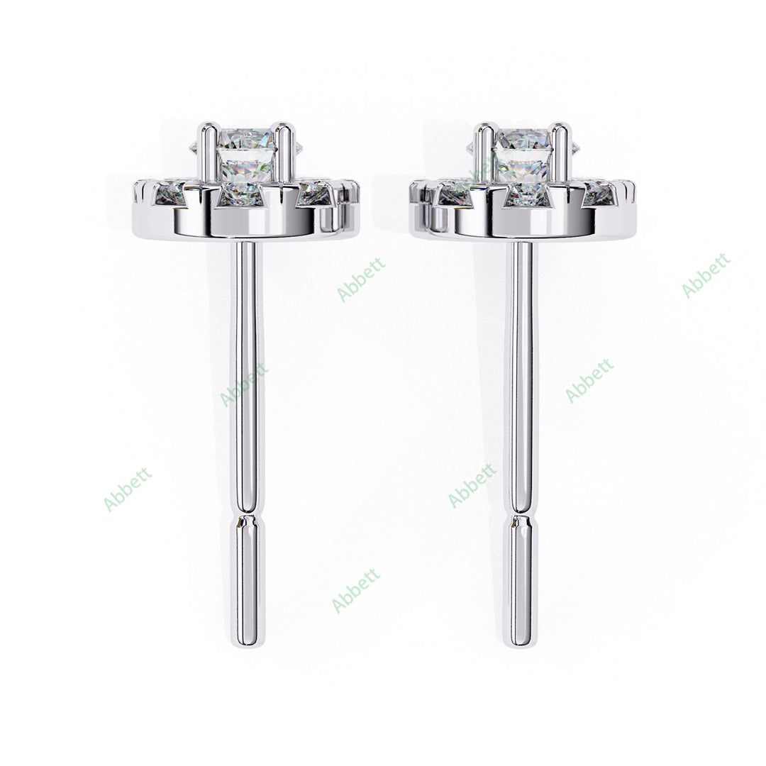 Round Halo Studs Earring STHA1337