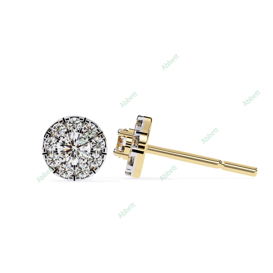 Round Halo Studs Earring STHA1337