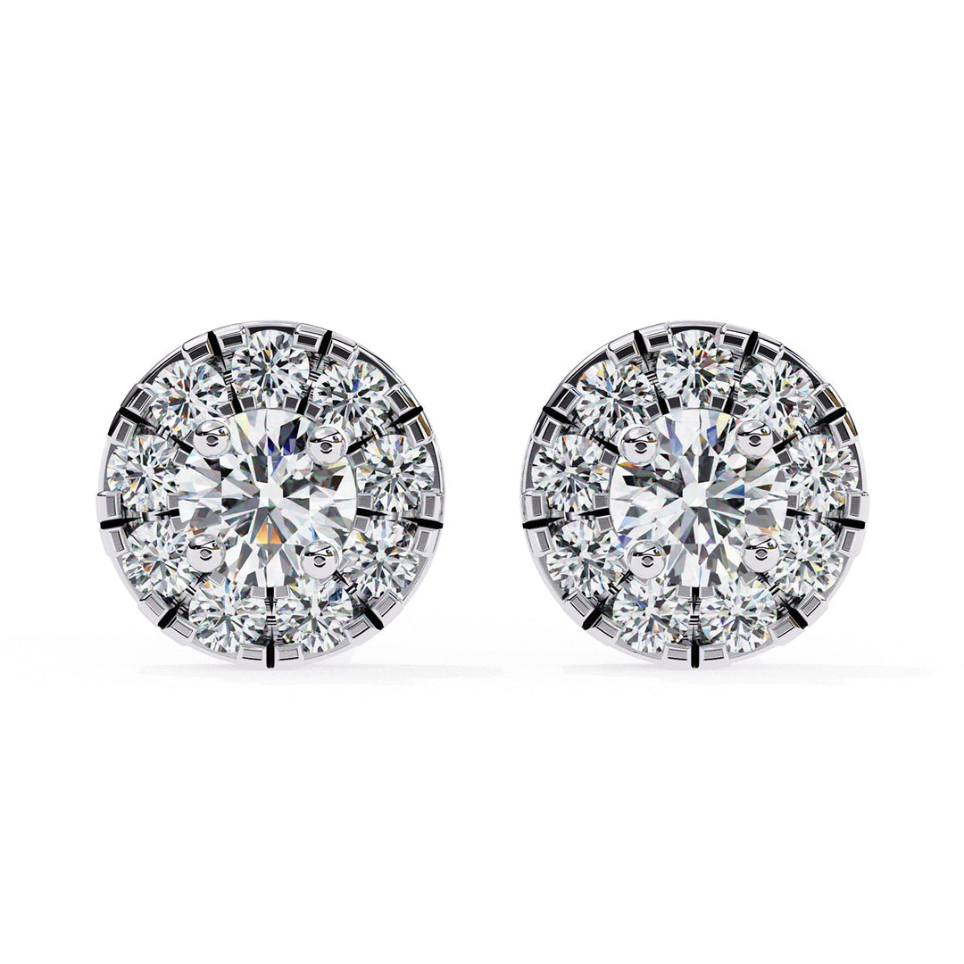 Round Halo Studs Earring STHA1337