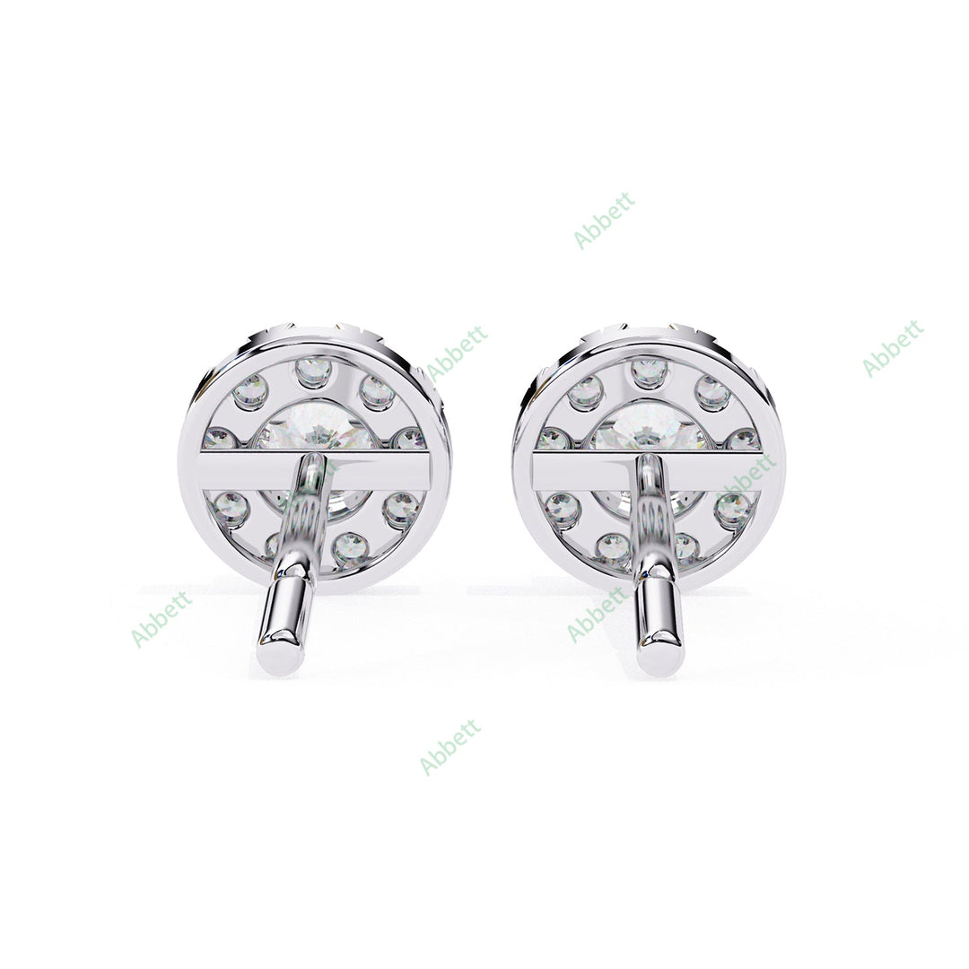 Round Halo Studs Earring STHA1337