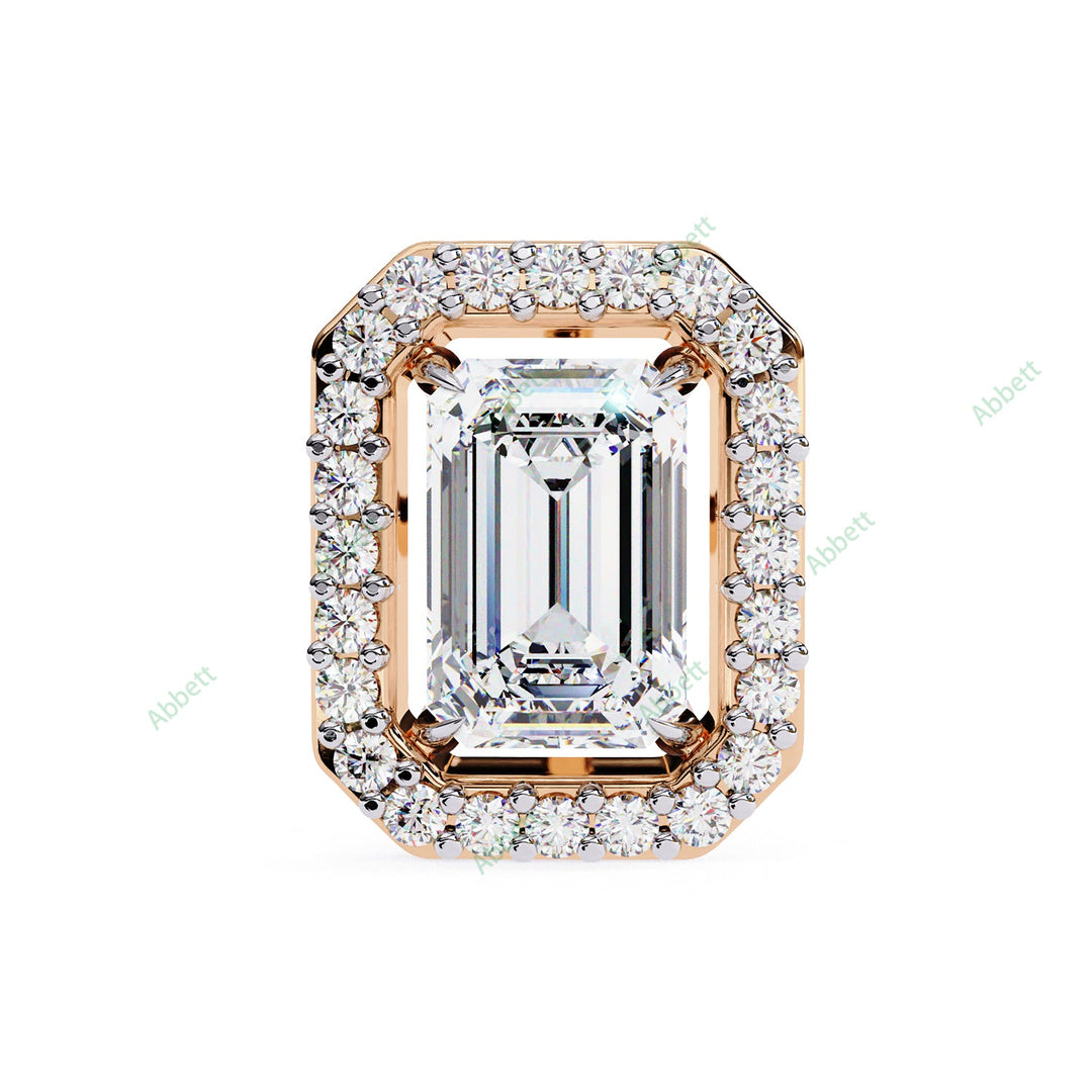 Emerald Halo Studs Earring STHA1339