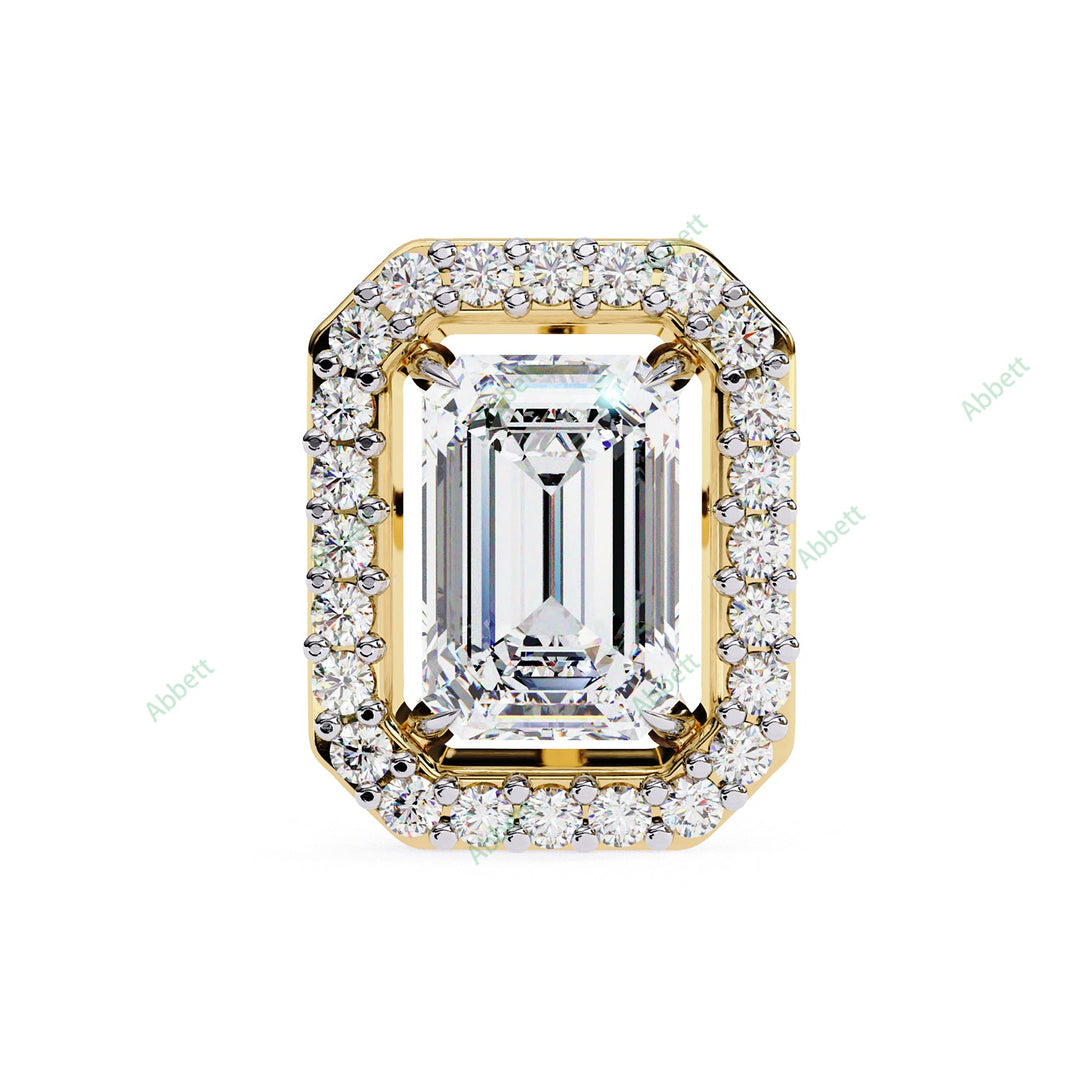 Emerald Halo Studs Earring STHA1339