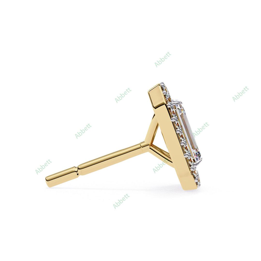 Emerald Halo Studs Earring STHA1339