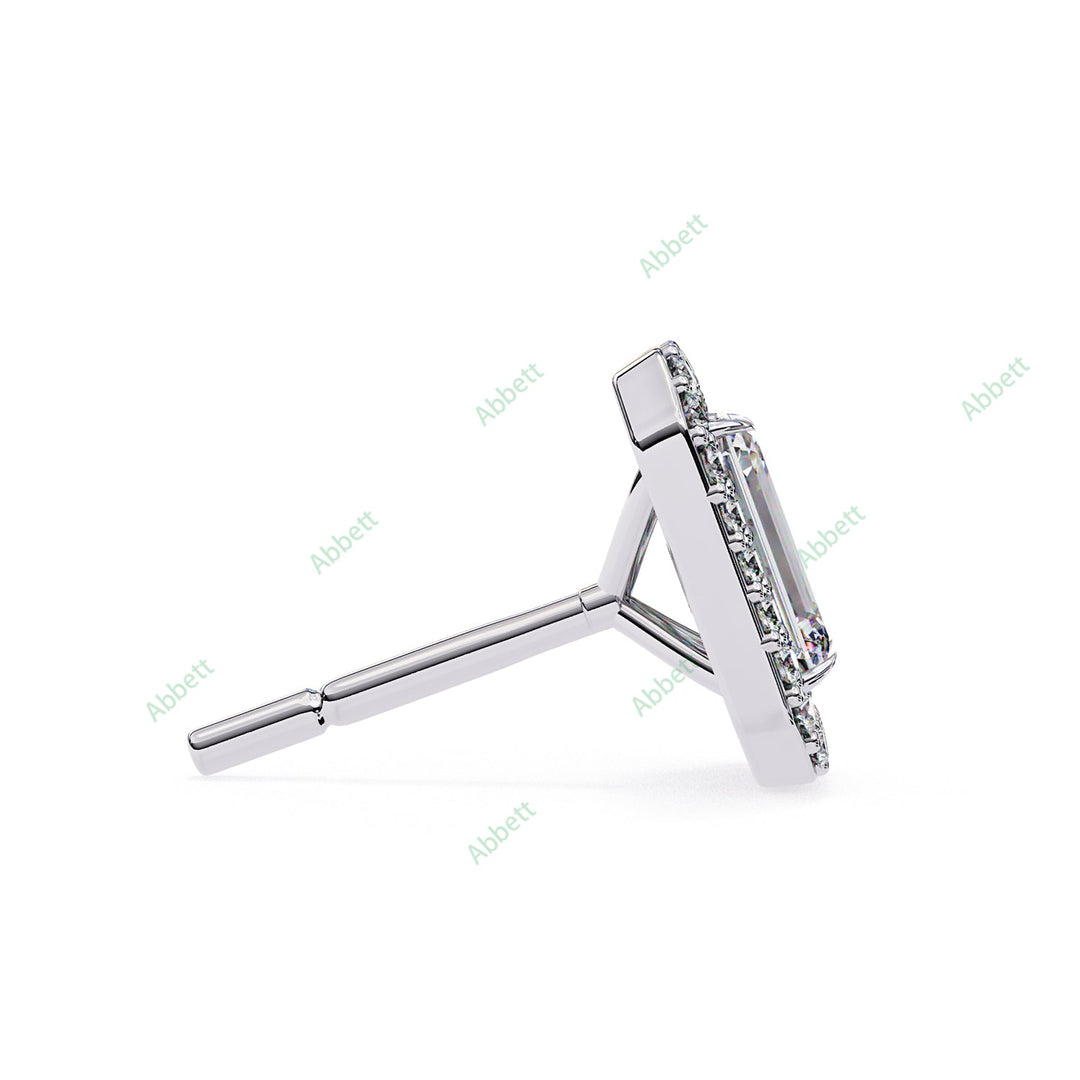 Emerald Halo Studs Earring STHA1339