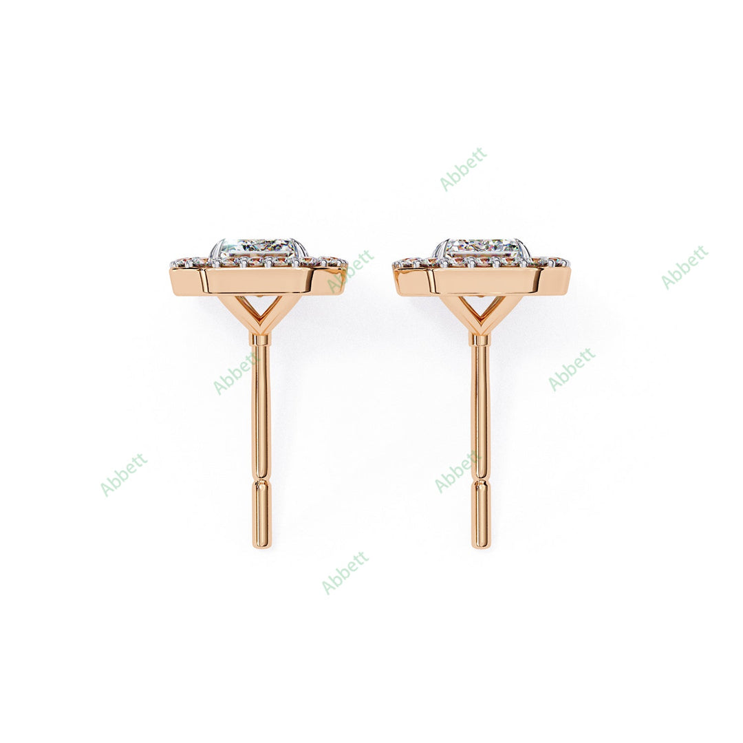 Emerald Halo Studs Earring STHA1339