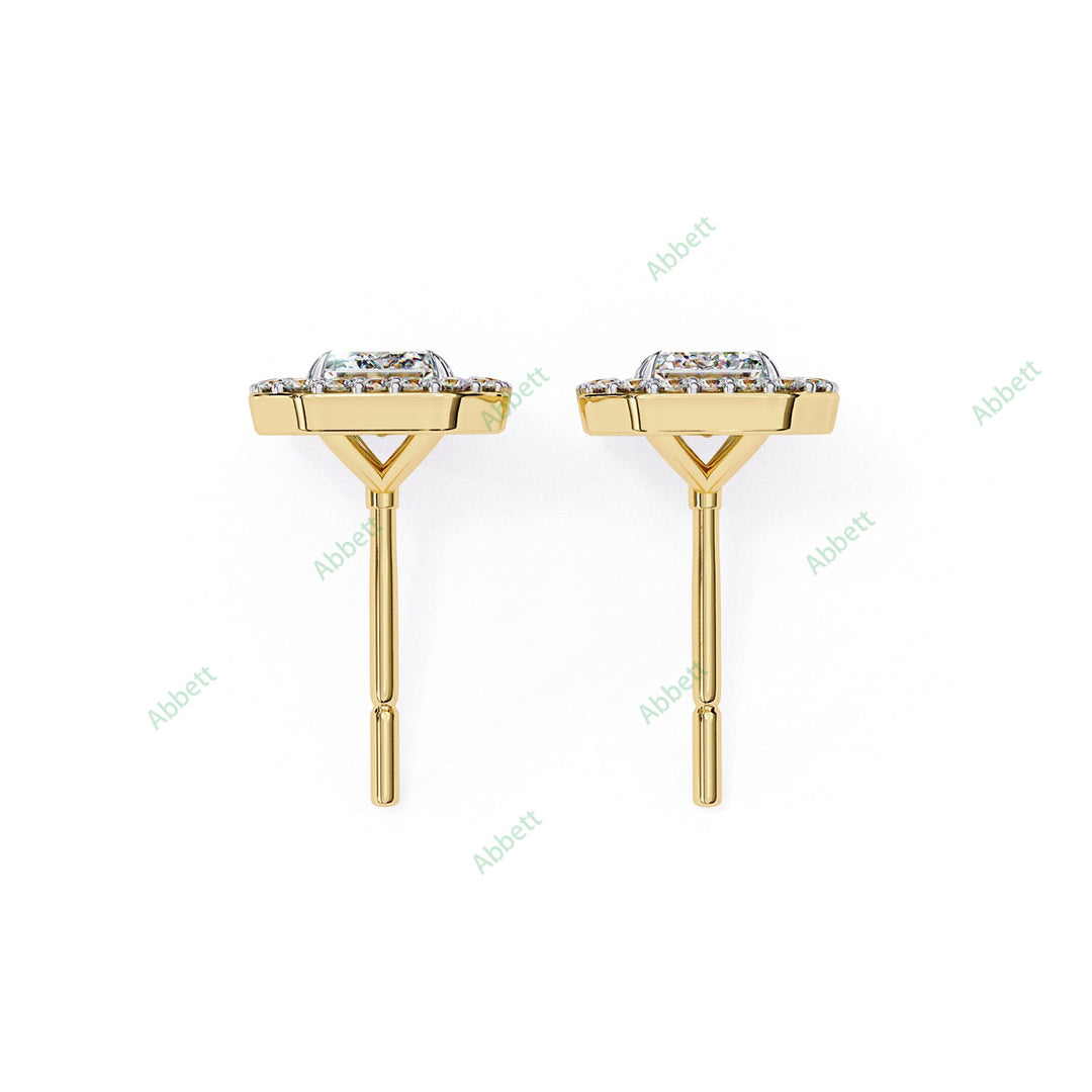 Emerald Halo Studs Earring STHA1339