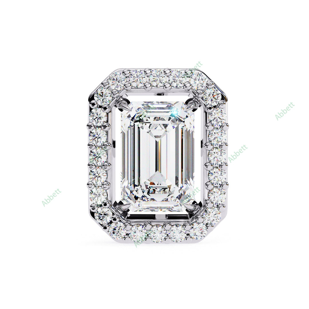 Emerald Halo Studs Earring STHA1339