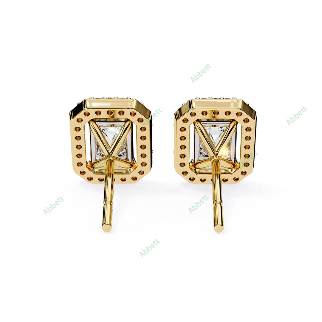 Emerald Halo Studs Earring STHA1339