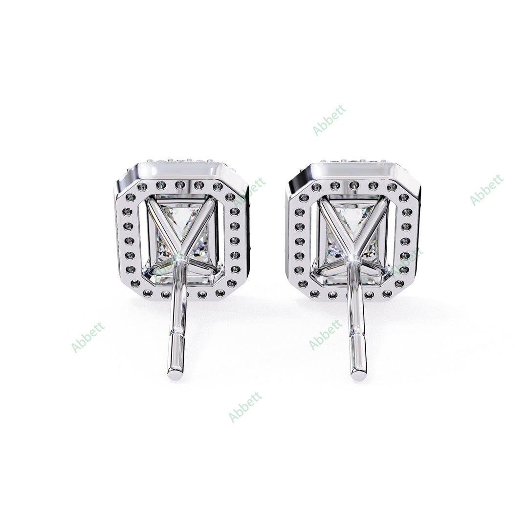 Emerald Halo Studs Earring STHA1339