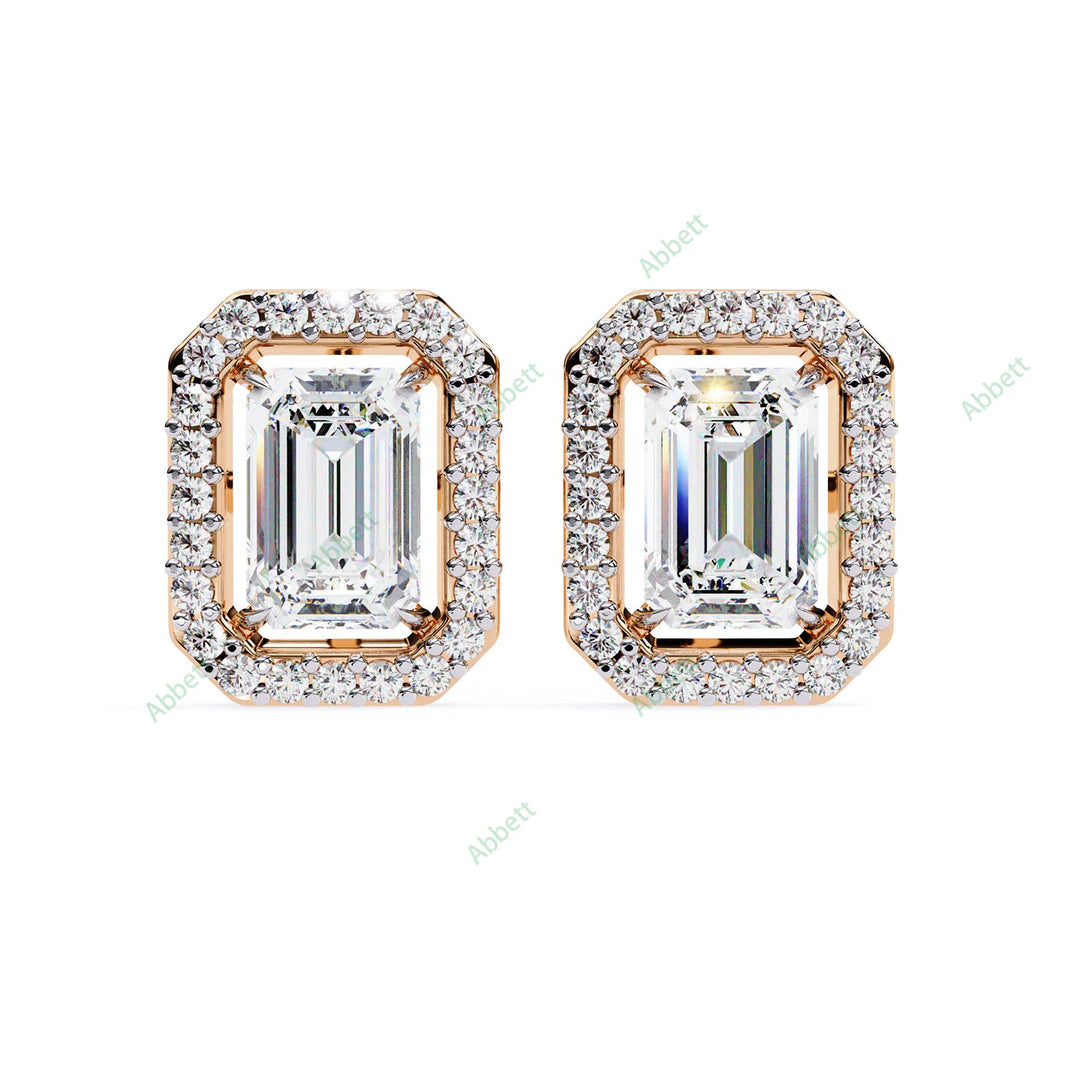 Emerald Halo Studs Earring STHA1339