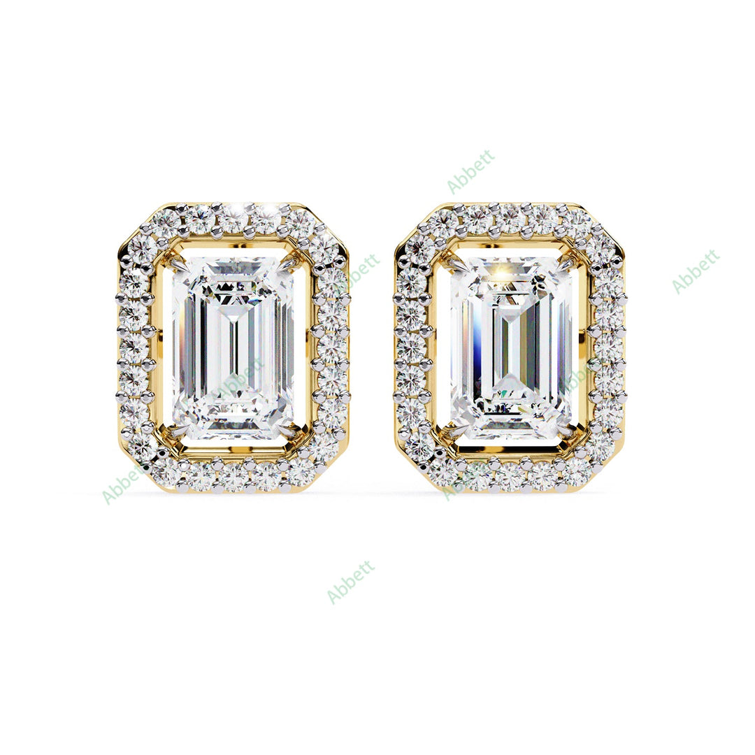 Emerald Halo Studs Earring STHA1339