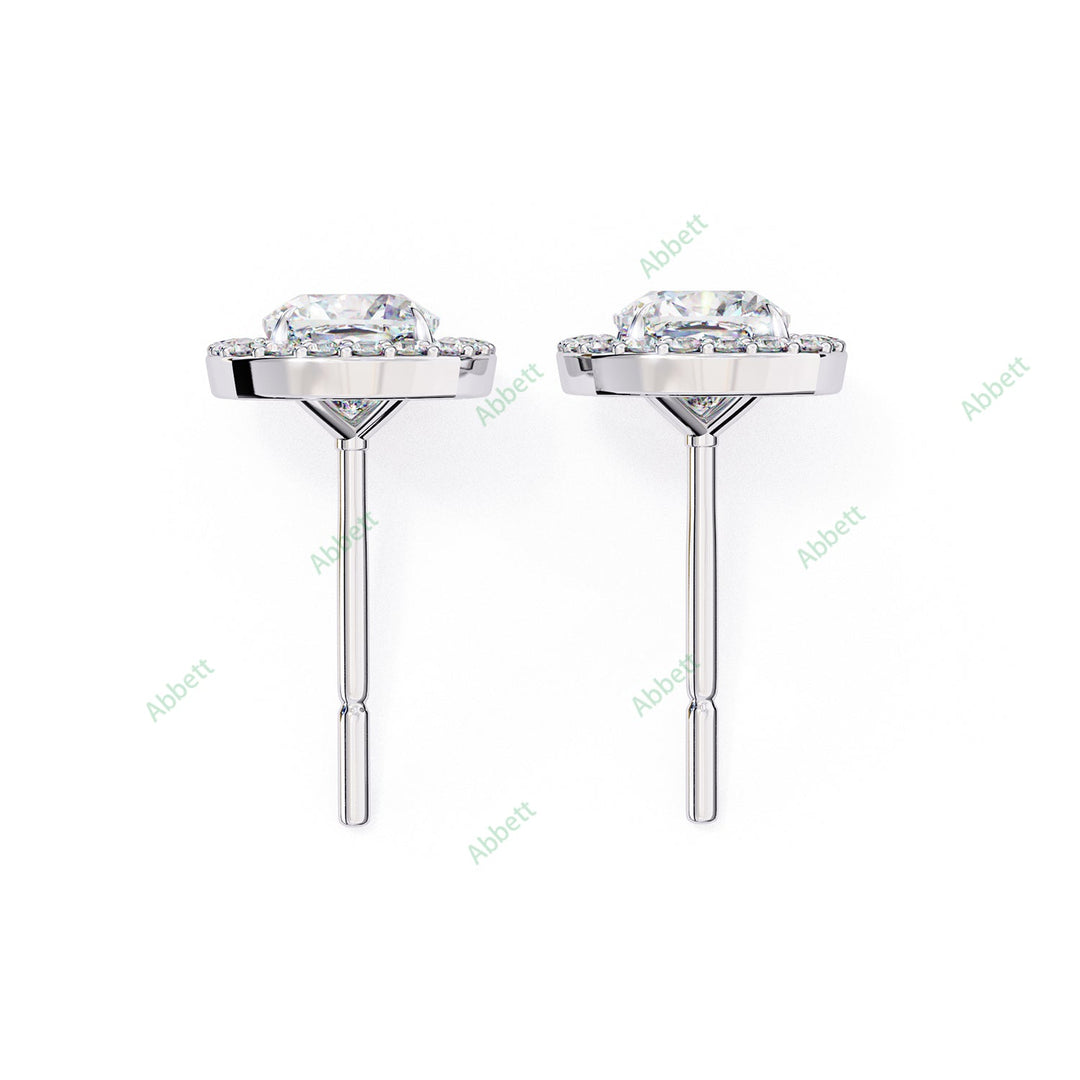 Cushion Halo Studs Earring STHA1340
