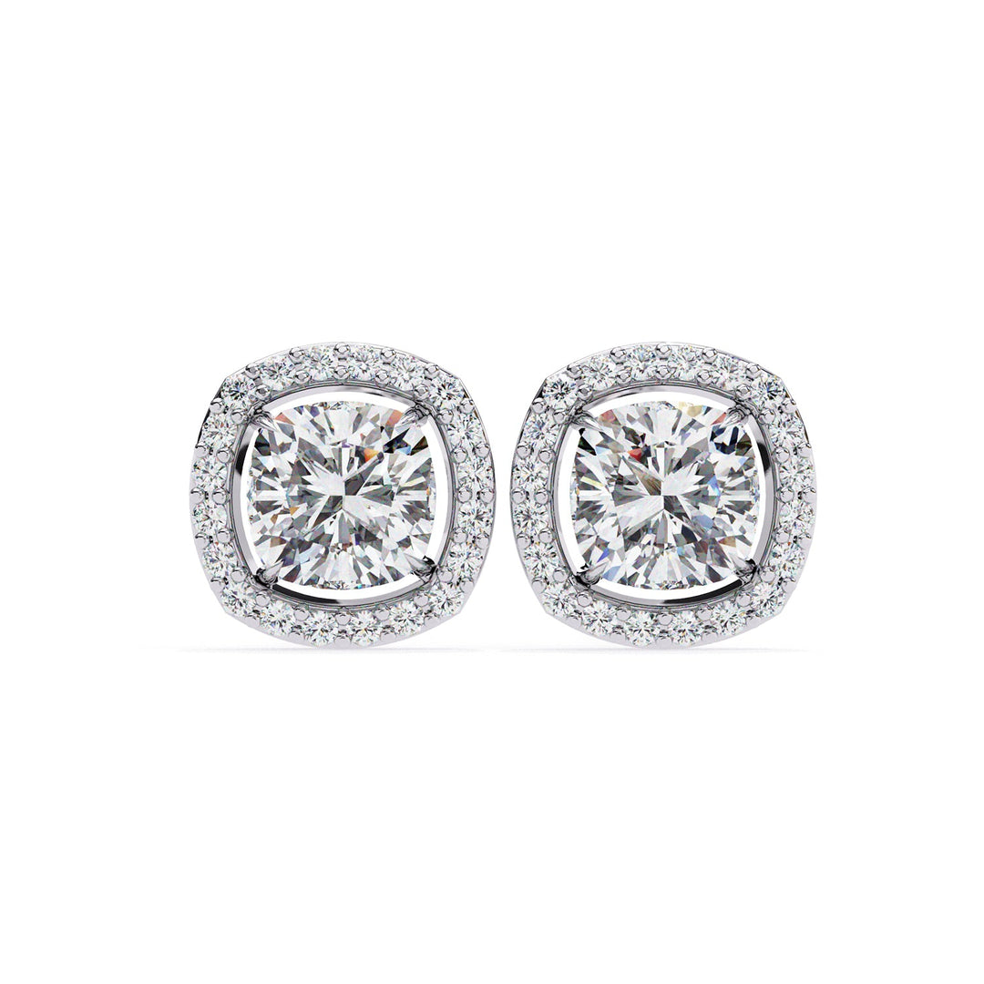 Cushion Halo Studs Earring STHA1340