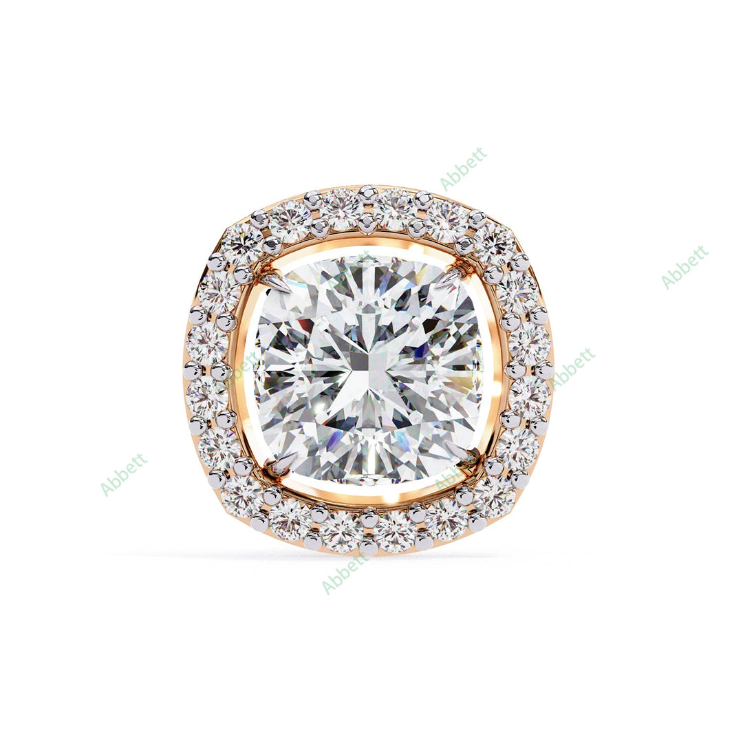 Cushion Halo Studs Earring STHA1340