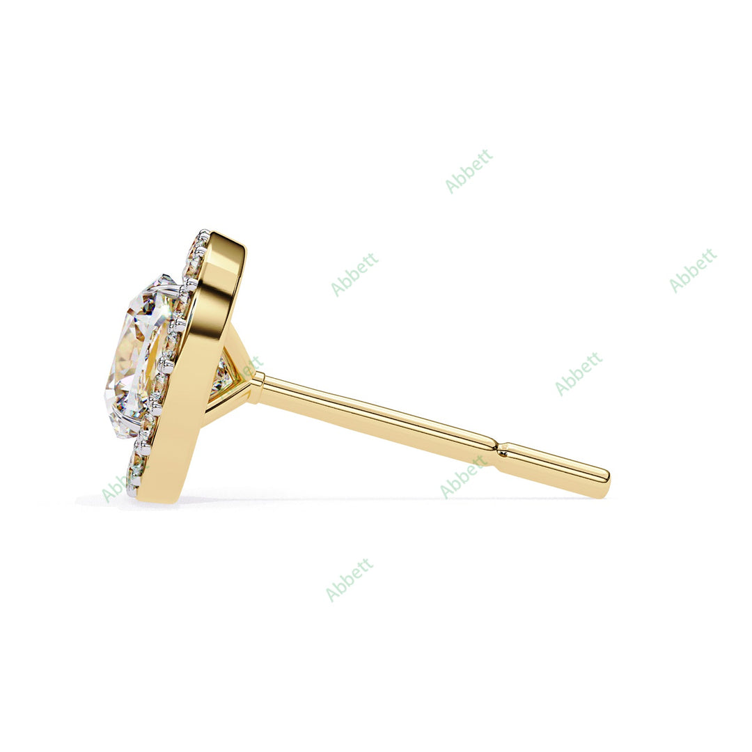 Cushion Halo Studs Earring STHA1340