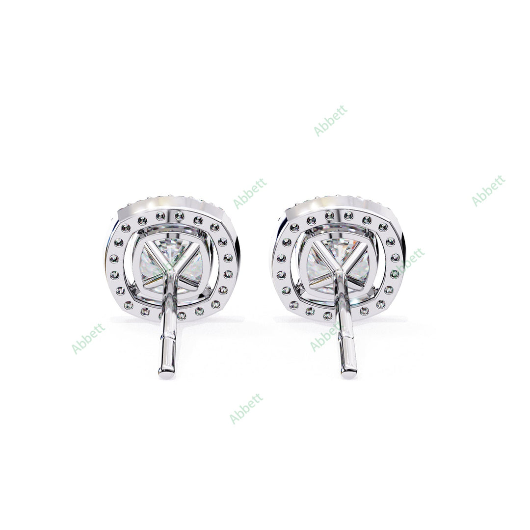 Cushion Halo Studs Earring STHA1340