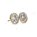 Load image into Gallery viewer, Oval Halo Studs Earring STHA1341
