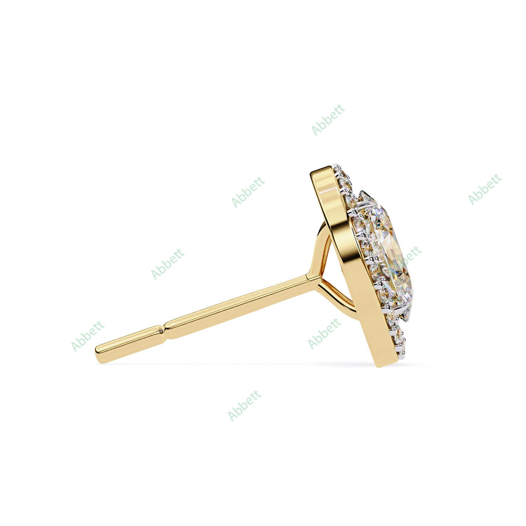 Oval Halo Studs Earring STHA1341