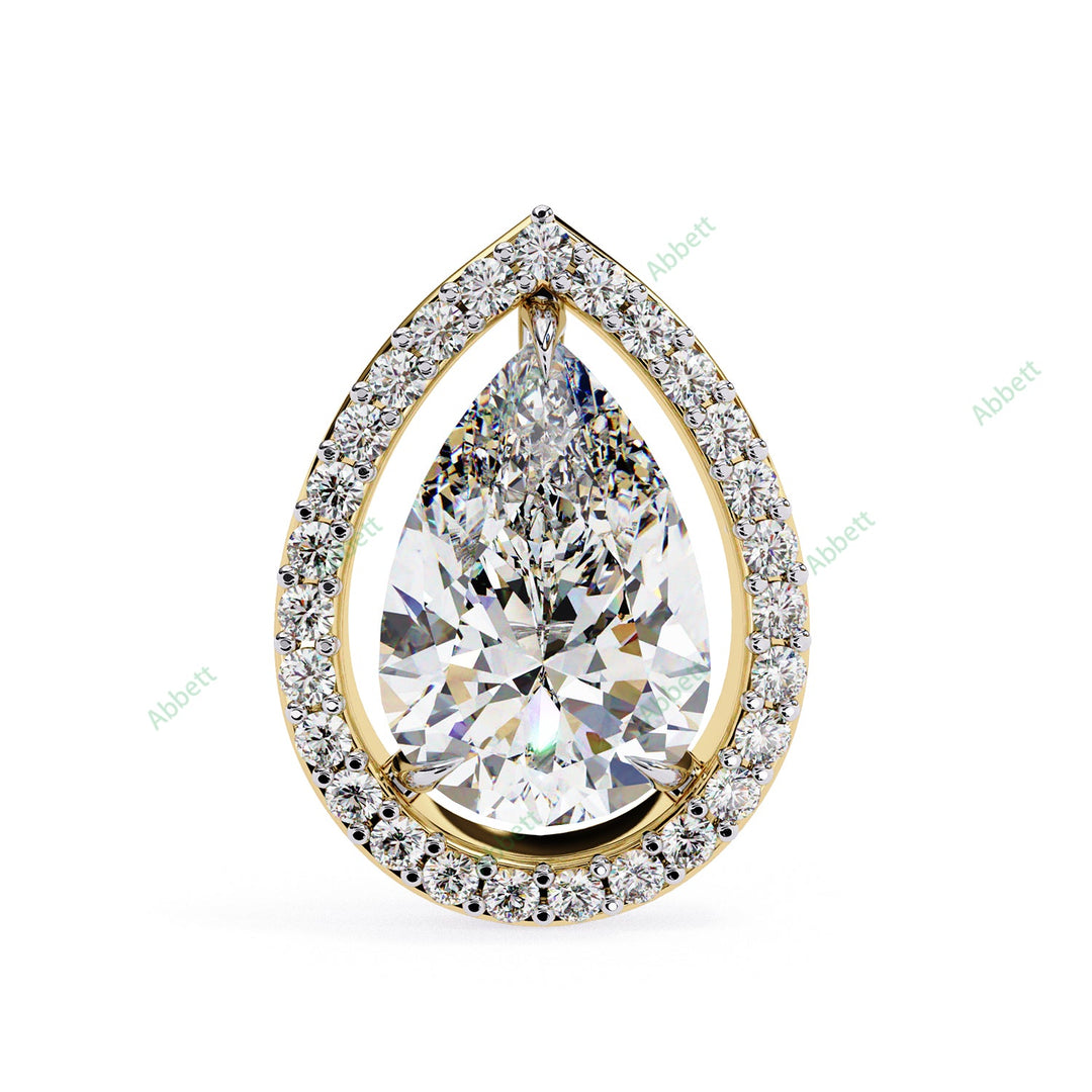 Pear Halo Studs Earring STHA1342
