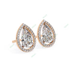 Load image into Gallery viewer, Pear Halo Studs Earring STHA1342
