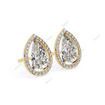Load image into Gallery viewer, Pear Halo Studs Earring STHA1342
