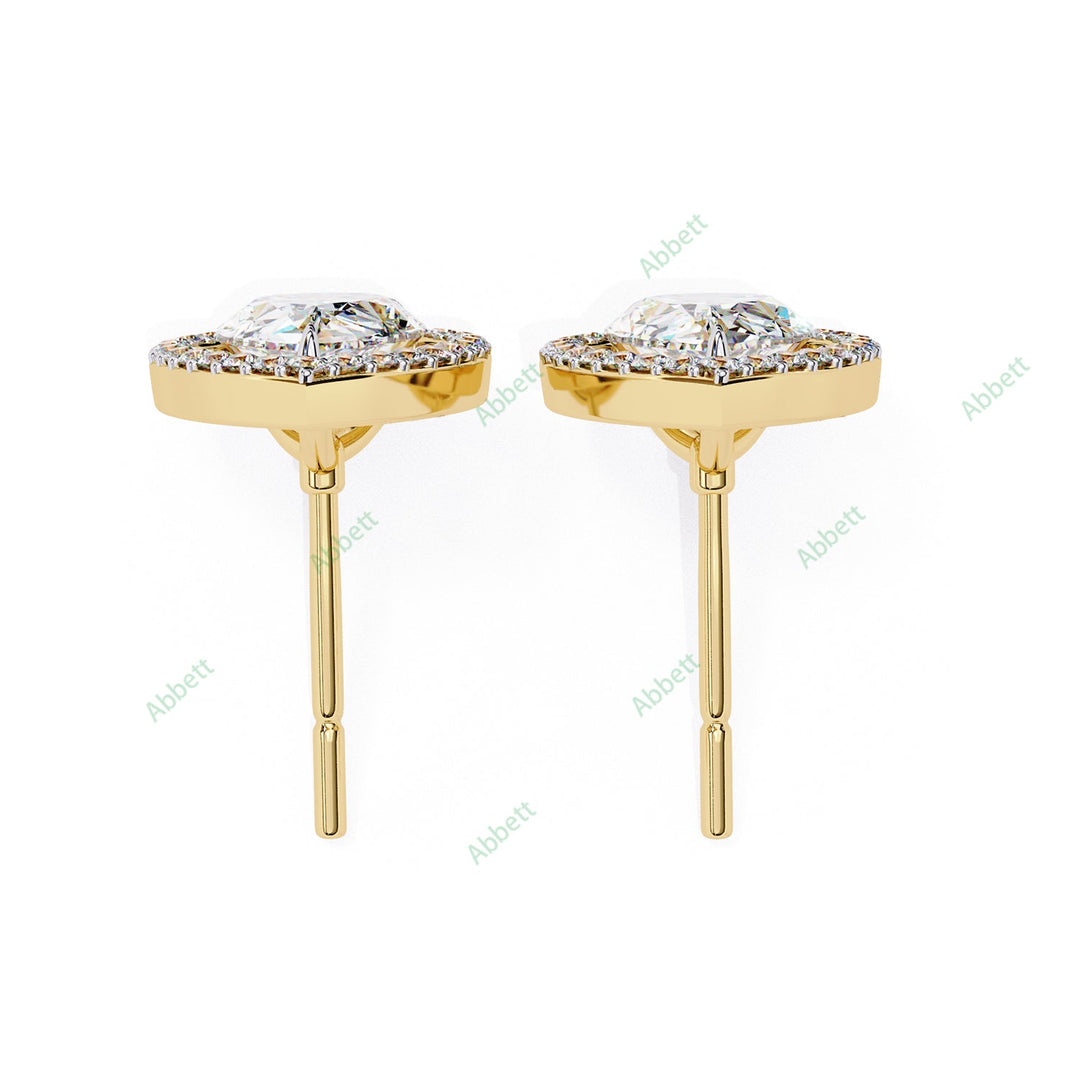 Pear Halo Studs Earring STHA1342