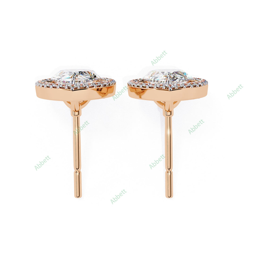 Pear Halo Studs Earring STHA1342