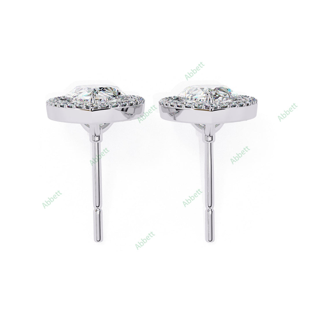 Pear Halo Studs Earring STHA1342